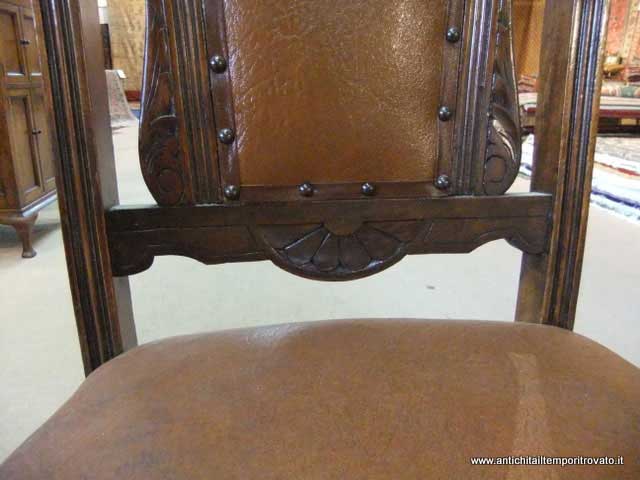Mobili antichi - Sedie - Lotto di 4 sedie scolpite Antico lotto di sedie scolpite - Immagine n°4  