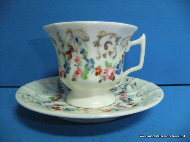 Tazza ghirlande - Antica tazza francese