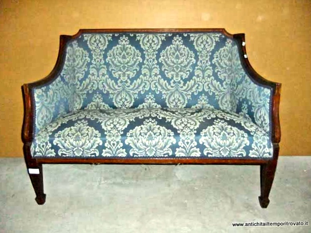 Antichita' il tempo ritrovato - Antico divano filettato in bois de rose