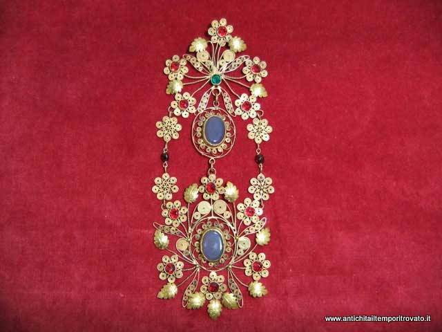 Antichita' il tempo ritrovato - Antico gioiello sardo in filigrana d`oro