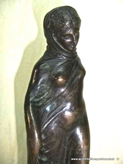 Oggettistica d`epoca - Statue e statuine - Antica scultura in bronzo Statua antica in bronzo - Immagine n°5  