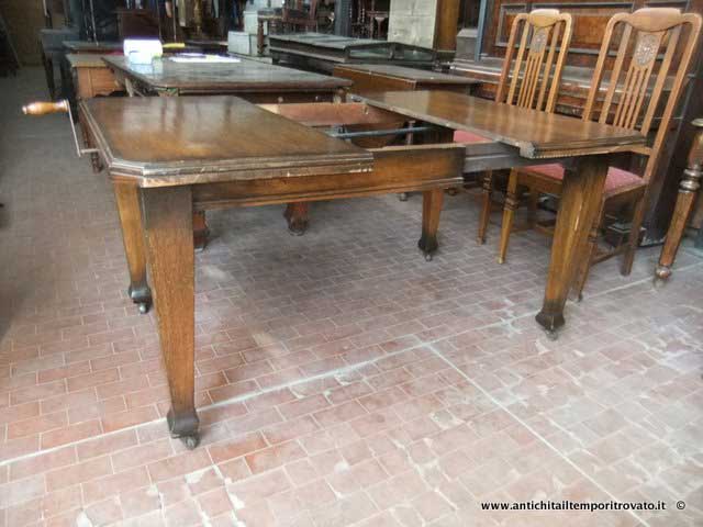 Mobili antichi - Tavoli allungabili - Tavolo inglese deco - Immagine n°2  