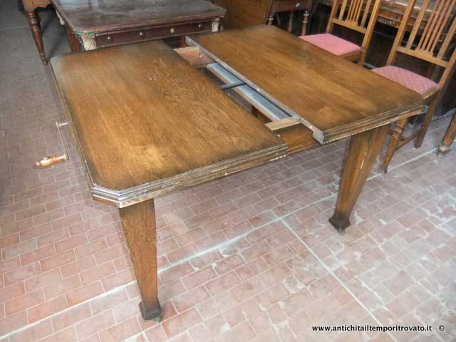 Mobili antichi - Tavoli allungabili - Tavolo inglese deco - Immagine n°3  