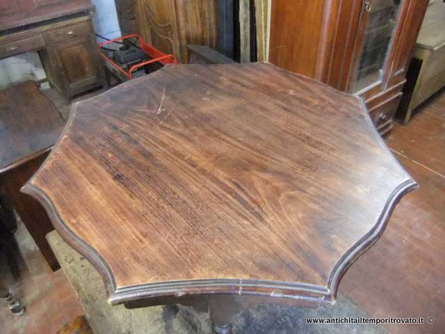 Mobili antichi - Tavoli e tavolini - Antico tavolino piano mosso Tavolino inglese in mogano - Immagine n°7  