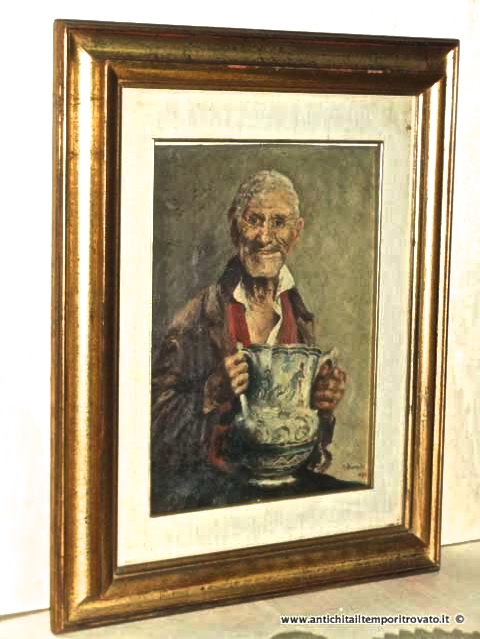 Olio di A.Borrelli - Antico olio: vecchio con vaso