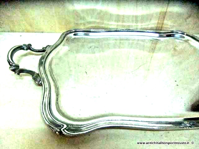 Sheffield d`epoca - Sheffield e Silver plate - Antico vassoio con manici Vassoio d`epoca in silver plated - Immagine n°4  
