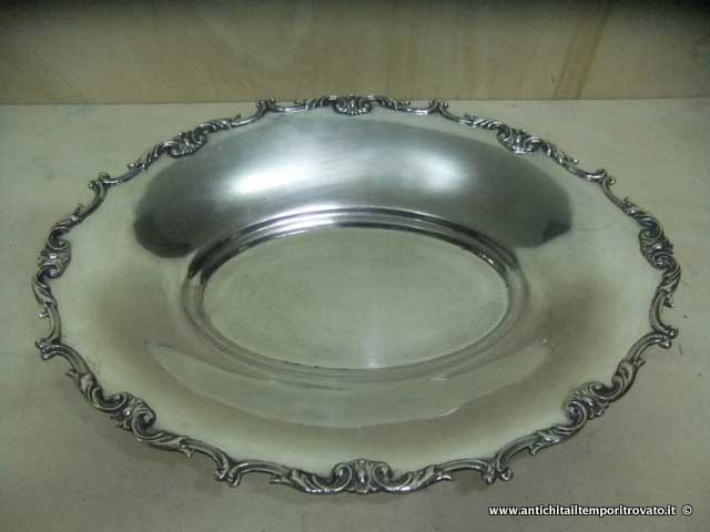 Antichita' il tempo ritrovato - Centrotavola ovale in argento