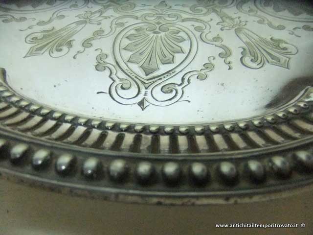 Sheffield d'epoca - Sheffield e Silver plate - Antico vassoio in silver plate - Immagine n°3  