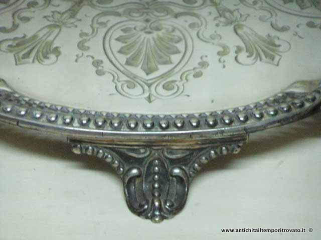 Sheffield d'epoca - Sheffield e Silver plate - Antico vassoio in silver plate - Immagine n°5  
