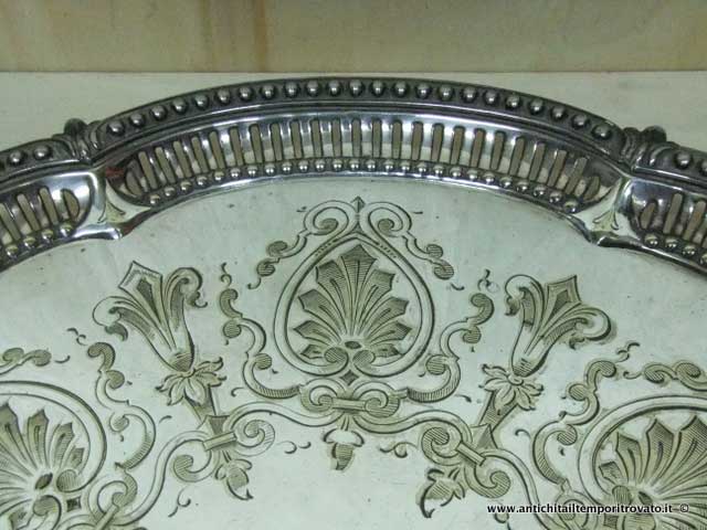 Sheffield d'epoca - Sheffield e Silver plate - Antico vassoio in silver plate - Immagine n°6  