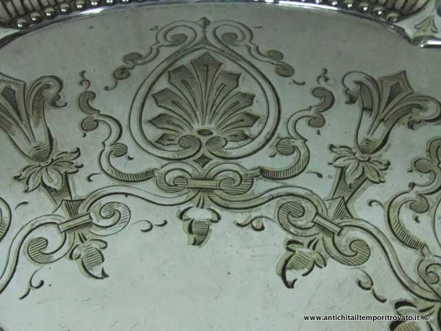 Sheffield d'epoca - Sheffield e Silver plate - Antico vassoio in silver plate - Immagine n°7  