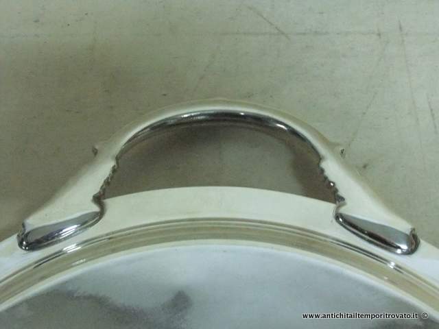 Sheffield d`epoca - Sheffield e Silver plate - Antico vassoio inglese Vassoio ovale godronato - Immagine n°6  