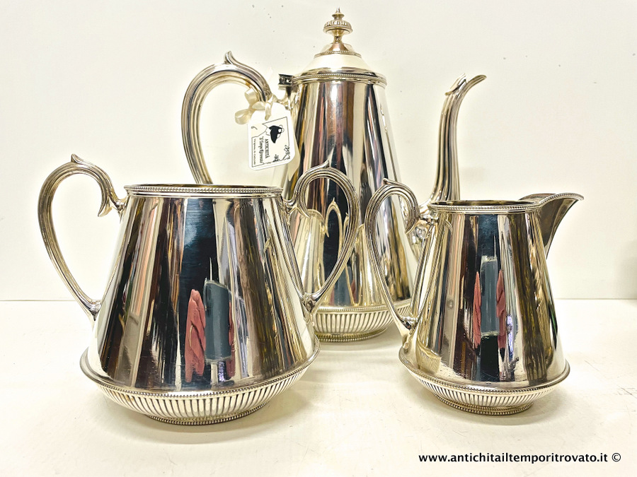 Vecchio servizio da caffé inglese - Antico servizio in silver Plate