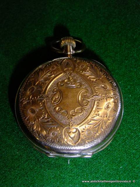 Oggettistica d`epoca - Orologi e portaorologi - Antico orologio da taschino Orologio da taschino in oro - Immagine n°2  