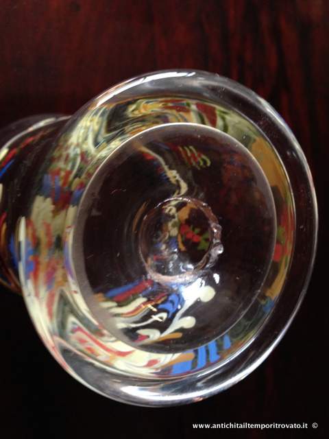 Oggettistica d`epoca - Vetri e cristalli - Bicchiere soffiato dell`800 Antico bicchiere dipinto - Immagine n°4  