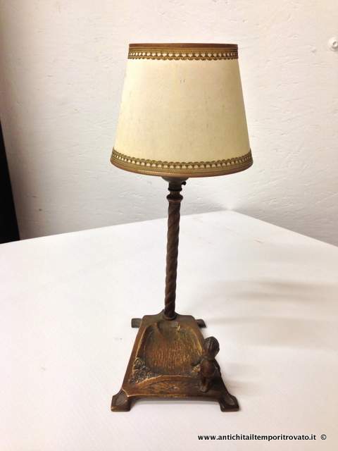 Lampada liberty con Cirillino - Antica lampada con Kewpee