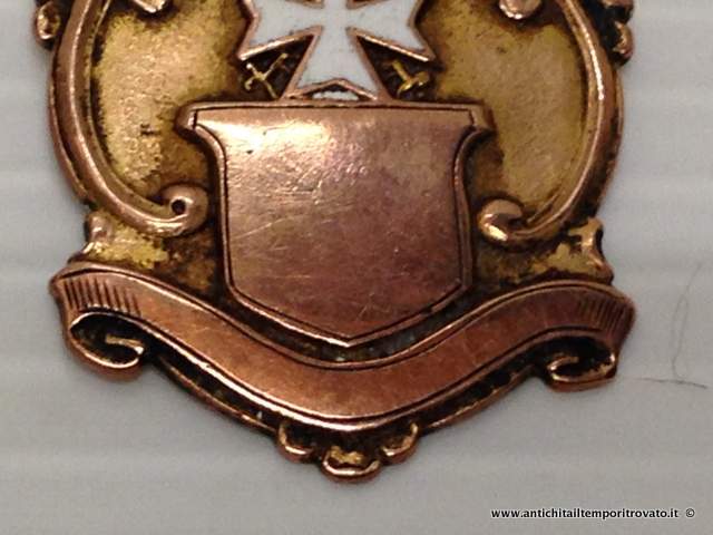 Gioielli e bigiotteria - Pendenti - Antica medaglia da orologio Medaglia inglese in oro rosa - Immagine n°4  