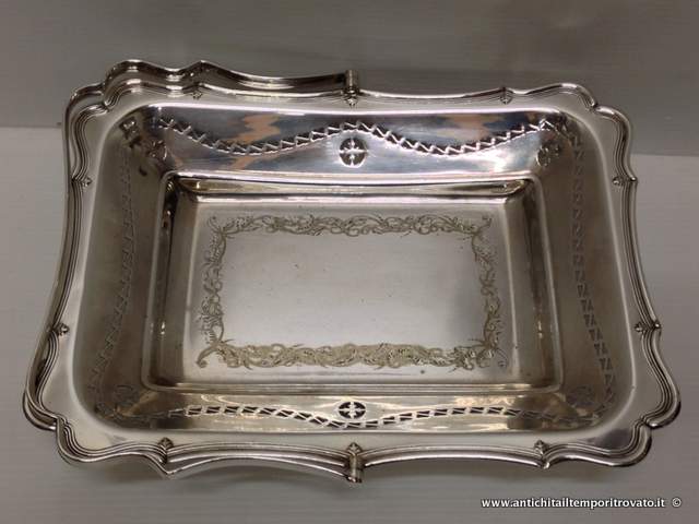 Sheffield d'epoca - Cestelli  - Antico cestello silver plate Antico cestello inglese silver plate - Immagine n°5  