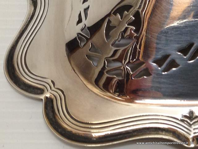 Sheffield d'epoca - Cestelli  - Antico cestello silver plate Antico cestello inglese silver plate - Immagine n°7  