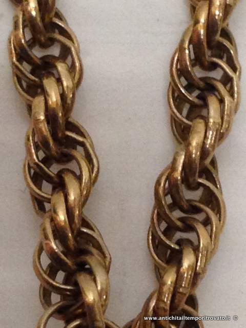 Antica collana in oro inglese - Collana inglese d`epoca