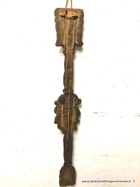 Oggettistica d`epoca - Oggetti in legno - Elemento decorativo in legno scolpito Antica scultura da appendere in legno - Immagine n°7  