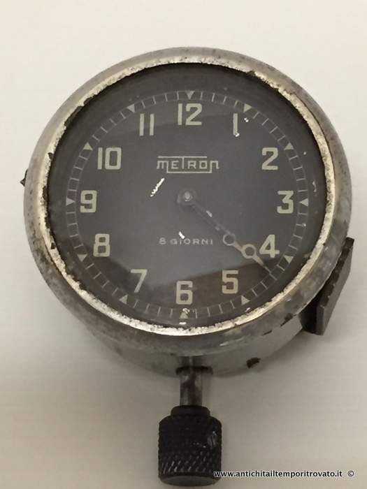 Oggettistica d`epoca - Orologi e portaorologi - Antico orologio Metron per auto Antico orologio Fiat da cruscotto - Immagine n°2  
