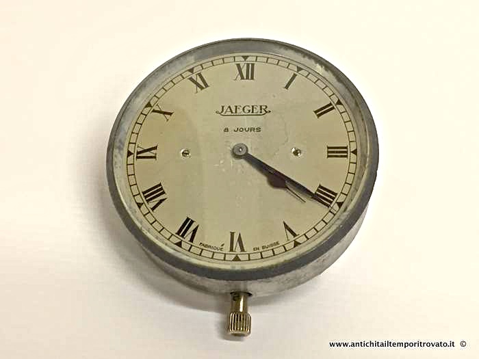 Oggettistica d`epoca - Orologi e portaorologi - Antico orologio da cruscotto Jaeger Raro orologio 8 giorni Jeager - Immagine n°2  