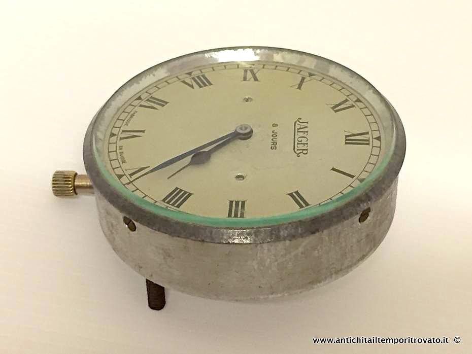 Oggettistica d`epoca - Orologi e portaorologi - Antico orologio da cruscotto Jaeger Raro orologio 8 giorni Jeager - Immagine n°7  