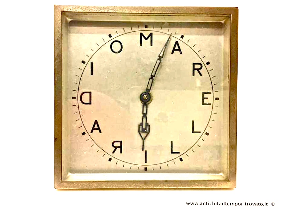 Orologio pubblicitario Radiomarelli - Antico orologio dèco Radiomarelli