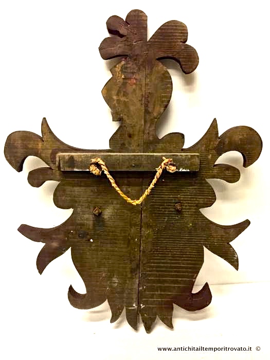 Oggettistica d`epoca - Oggetti in legno - Antico stemma in legno Stemma araldico in legno intagliato - Immagine n°6  