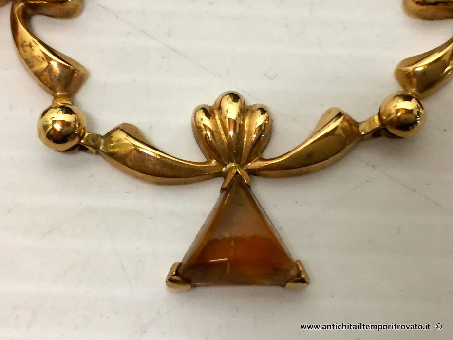 Gioielli e bigiotteria - Collane - Antico girocollo in oro e topazi Collana oro e topazi - Immagine n°5  