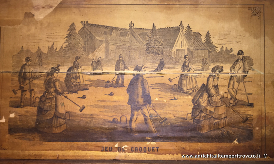 Giocattoli antichi - Giochi e giocattoli - Antico gioco in legno: Croquet - Immagine n°2  