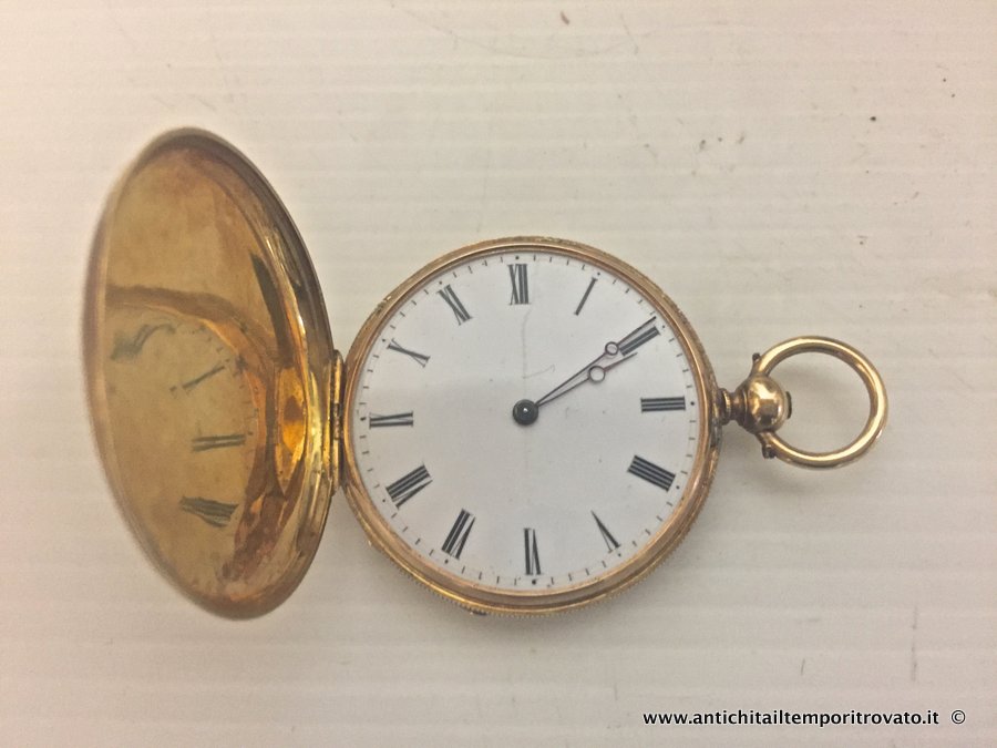 Oggettistica d`epoca - Orologi e portaorologi - Savonette in oro di Eugene Bornand Antico orologio da donna da tasca, oro 750 - Immagine n°2  