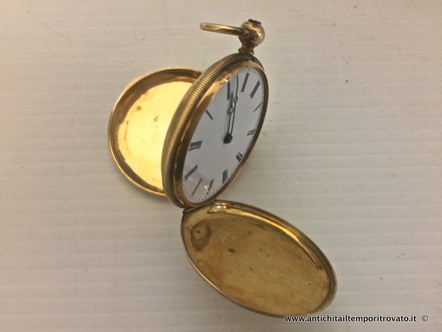Oggettistica d`epoca - Orologi e portaorologi - Savonette in oro di Eugene Bornand Antico orologio da donna da tasca, oro 750 - Immagine n°4  