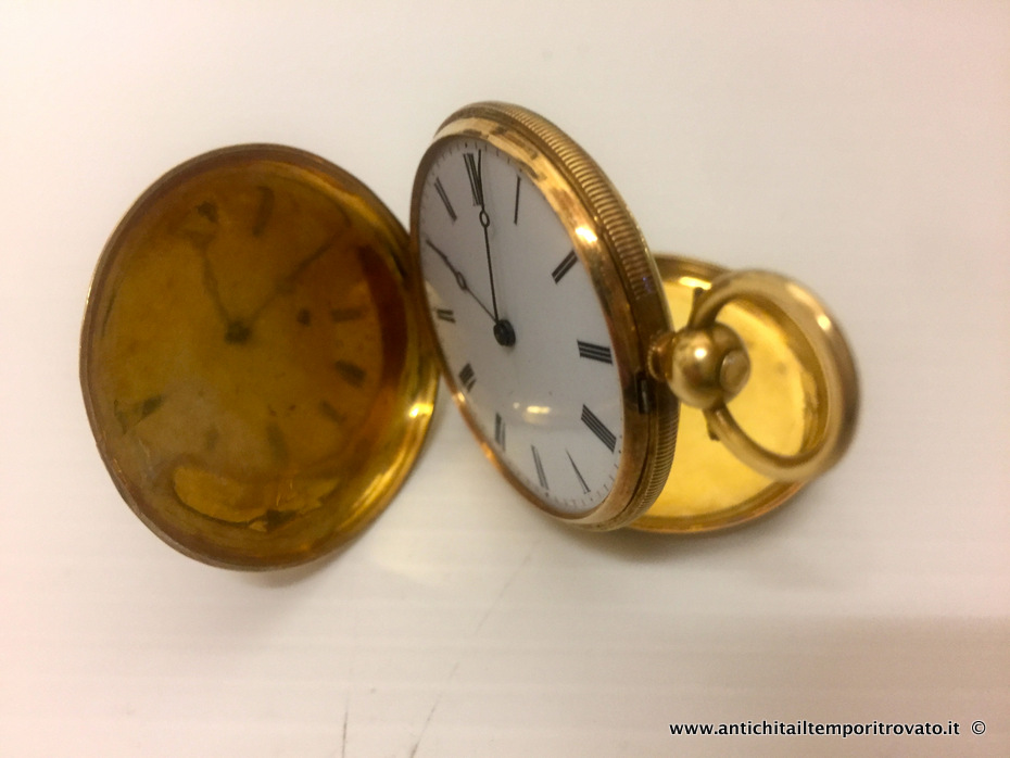 Oggettistica d`epoca - Orologi e portaorologi - Savonette in oro di Eugene Bornand Antico orologio da donna da tasca, oro 750 - Immagine n°5  