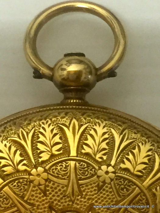 Oggettistica d`epoca - Orologi e portaorologi - Savonette in oro di Eugene Bornand Antico orologio da donna da tasca, oro 750 - Immagine n°8  