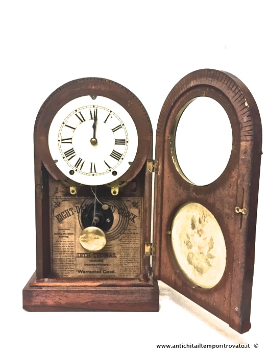 Oggettistica d`epoca - Orologi e portaorologi - Antico orologio da tavolo americano Antico orologio da tavolo Seth Thomas - Immagine n°8  