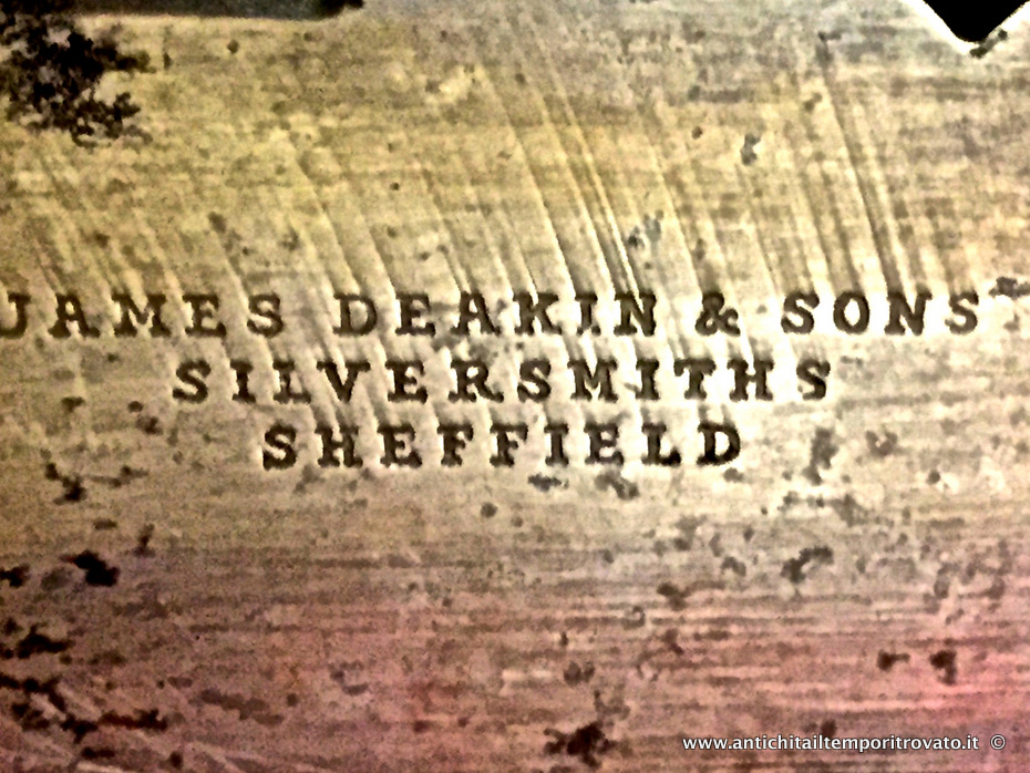 Sheffield d'epoca - Posate d`epoca - Antico set da arrosto in osso e argento Antiche posate con scatola per arrosto - Immagine n°8  