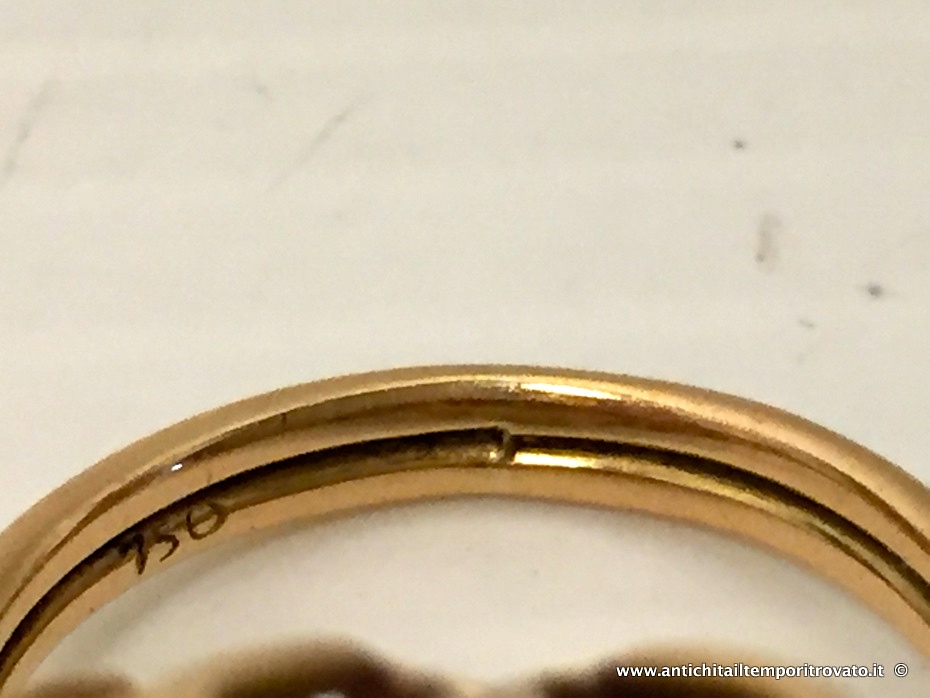 Gioielli e bigiotteria - Anelli - Antico anello in oro 18 kt. e quarzo citrino Antico anello con quarzo citrino - Immagine n°4  