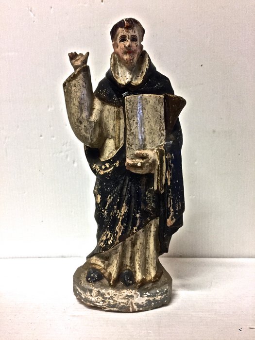 Antica statua lignea di San Vincenzo Ferreri - Statua scolpita in policromia San Vincenzo Ferreri