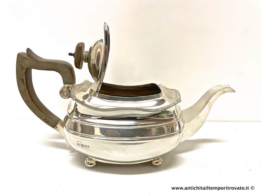 Argenti antichi - Caffettiere e teiere - Antica teiera inglese in argento 925 - Immagine n°4  