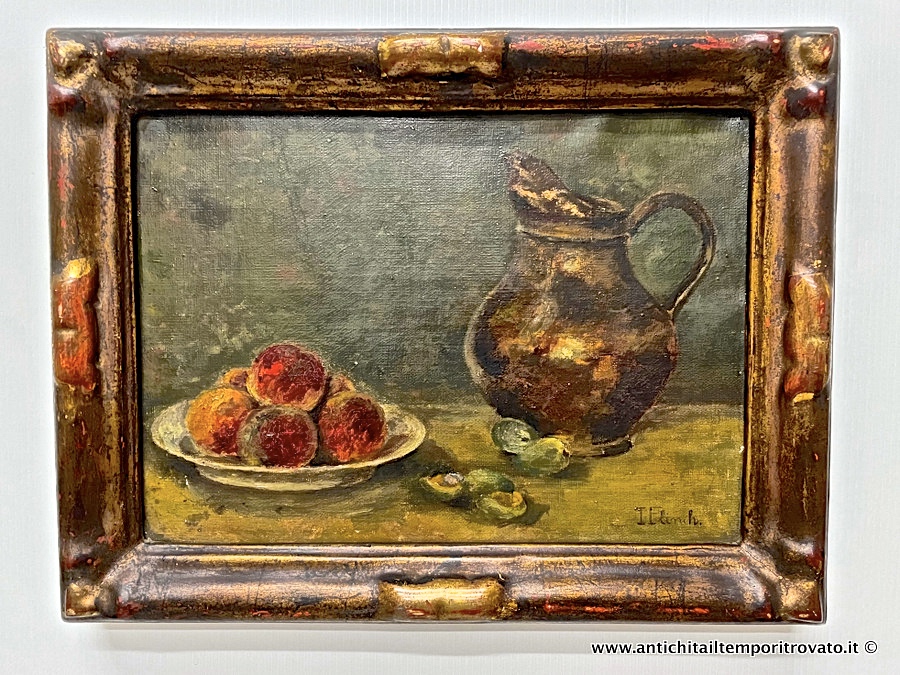 Antichita' il tempo ritrovato - Antico dipinto ad olio su tela