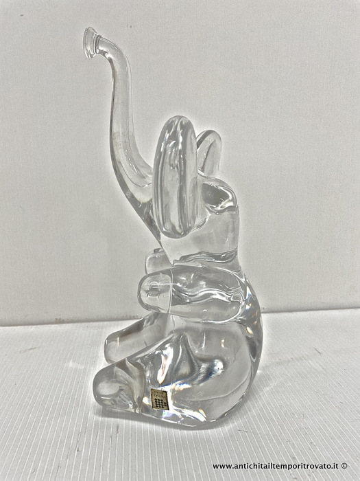 Oggettistica d`epoca - Vetri e cristalli - Elefante in cristallo Daum France Elefante in cristallo francese manifattura Daum - Immagine n°3  