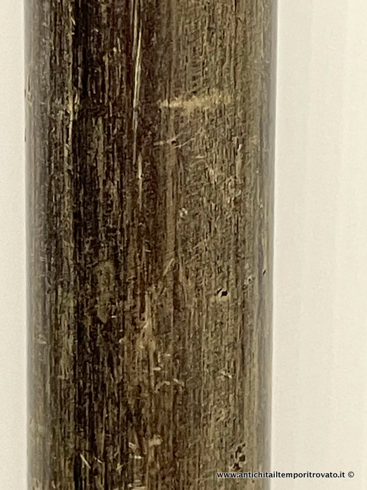 Oggettistica d`epoca - Oggetti vari - Antico bastone da passeggio massonico in mogano, corno e argento Antico bastone massonico con impugnatura esagonale in argento - Immagine n°5  
