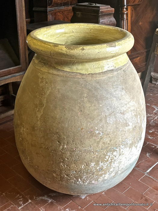Antico ziru sardo in terracotta invetriata - Su ziru, grande anfora sarda