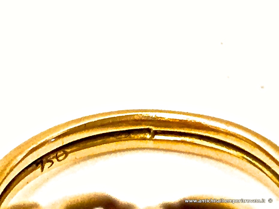 Gioielli e bigiotteria - Anelli - Antico anello in oro 750 e topazio Antico anello 18 kt. con topazio - Immagine n°8  
