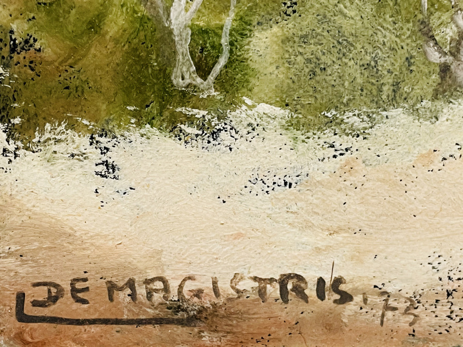 Oggettistica d`epoca - Stampe e dipinti - Dipinto ad olio di Leonardo De Magistris - Immagine n°3  