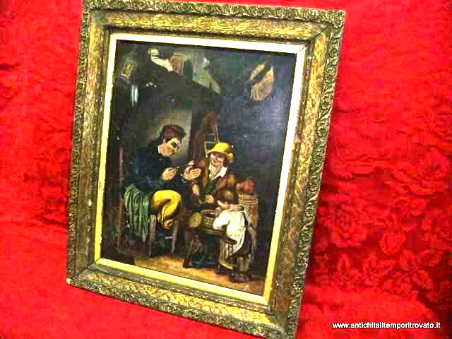 Antico dipinto ad olio - Dipinto ad olio olandese