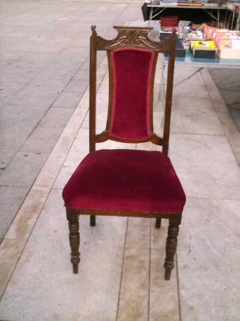 Quattro sedie inglesi liberty - Set quattro antiche sedie liberty
