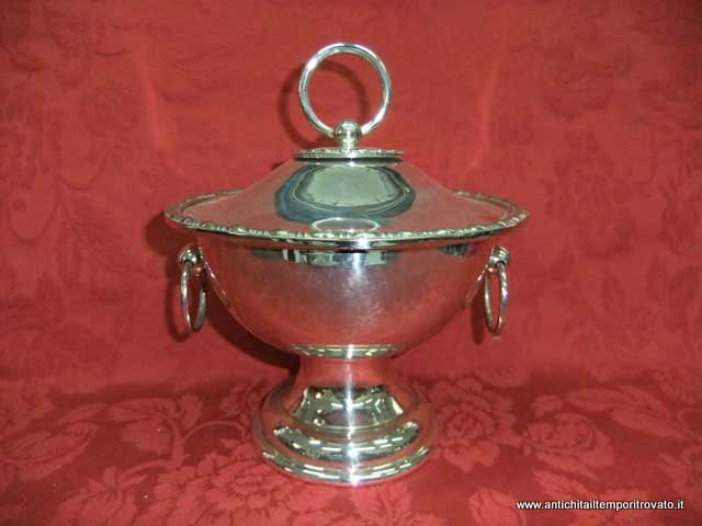 Antica zuppiera in silver plate - Antica zuppiera d`epoca fine periodo Vittoriano